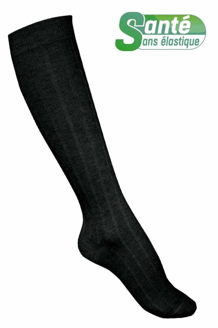 Hommes Missègle | Chaussettes Laine Cachemire Sante Hautes Noir