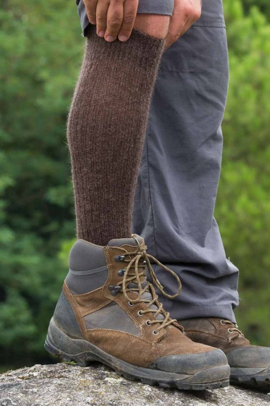 Hommes Missègle | Chaussettes Hautes Chaudes Laine Mohair Et Yack Annapurna