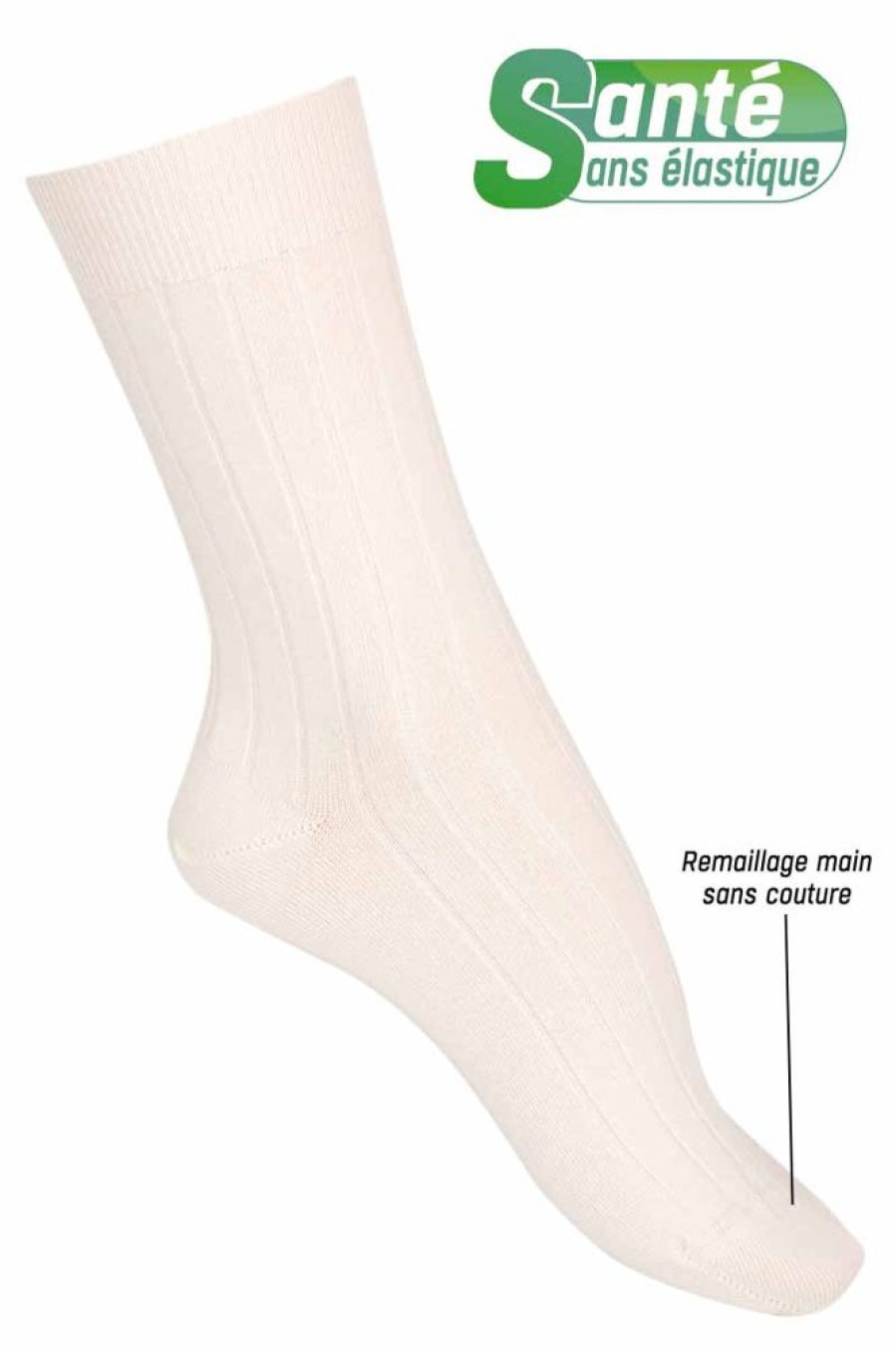 Hommes Missègle | Chaussettes Sans Elastique Laine Cachemire