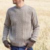 Hommes Missègle | Pull En Laine A Torsades Pour Homme