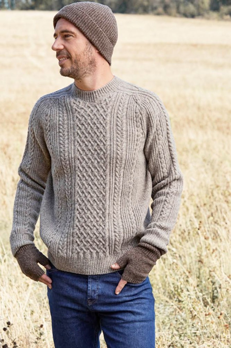 Hommes Missègle | Pull En Laine A Torsades Pour Homme