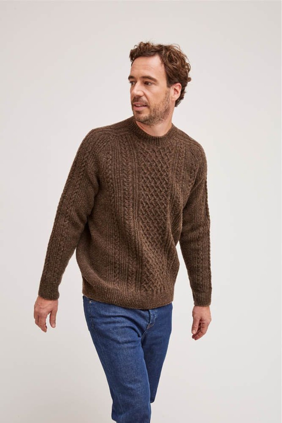 Hommes Missègle | Pull En Laine A Torsades Pour Homme