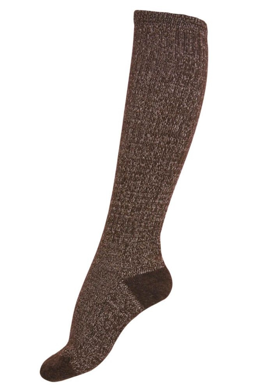 Hommes Missègle | Chaussettes Hautes Laine Tout-Terrain Bicolore Marron