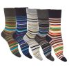 Hommes Missègle | Chaussettes Coton Fil D'Ecosse Bio A Rayures