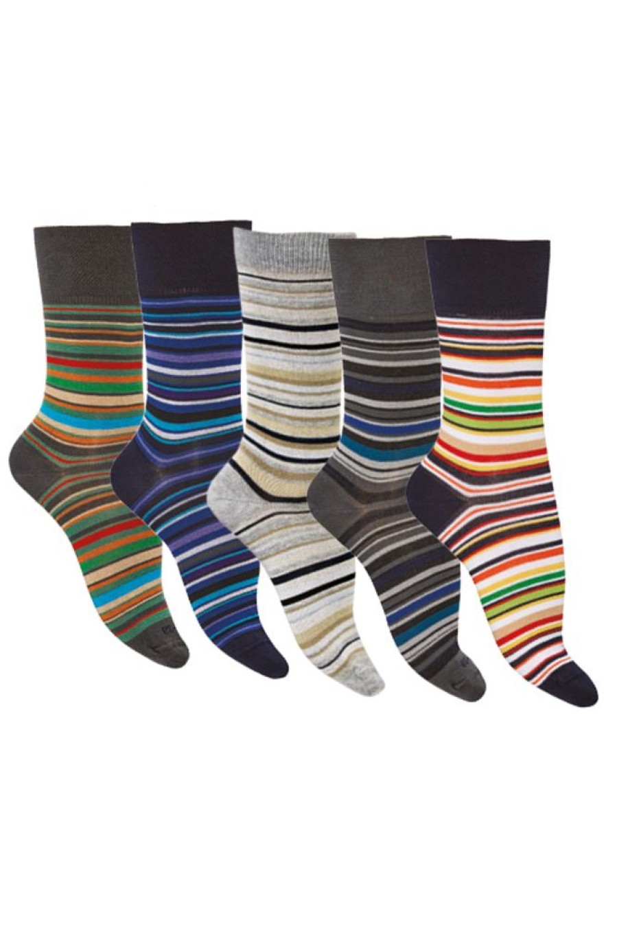 Hommes Missègle | Chaussettes Coton Fil D'Ecosse Bio A Rayures