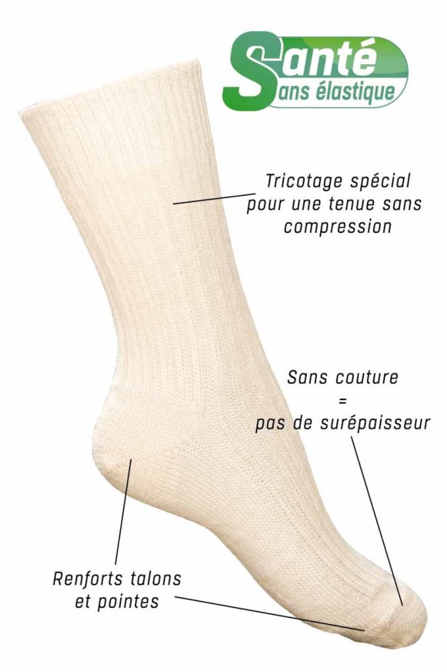 Hommes Missègle | Chaussettes Laine Mohair Sante