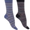 Hommes Missègle | Chaussettes Laine Merinos Et Soie A Rayures Multicolores